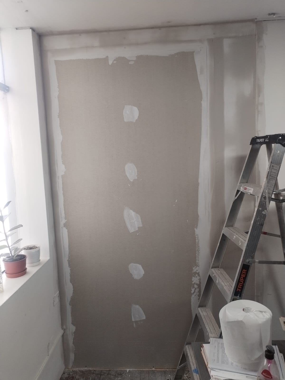 Colocación de placas de drywall