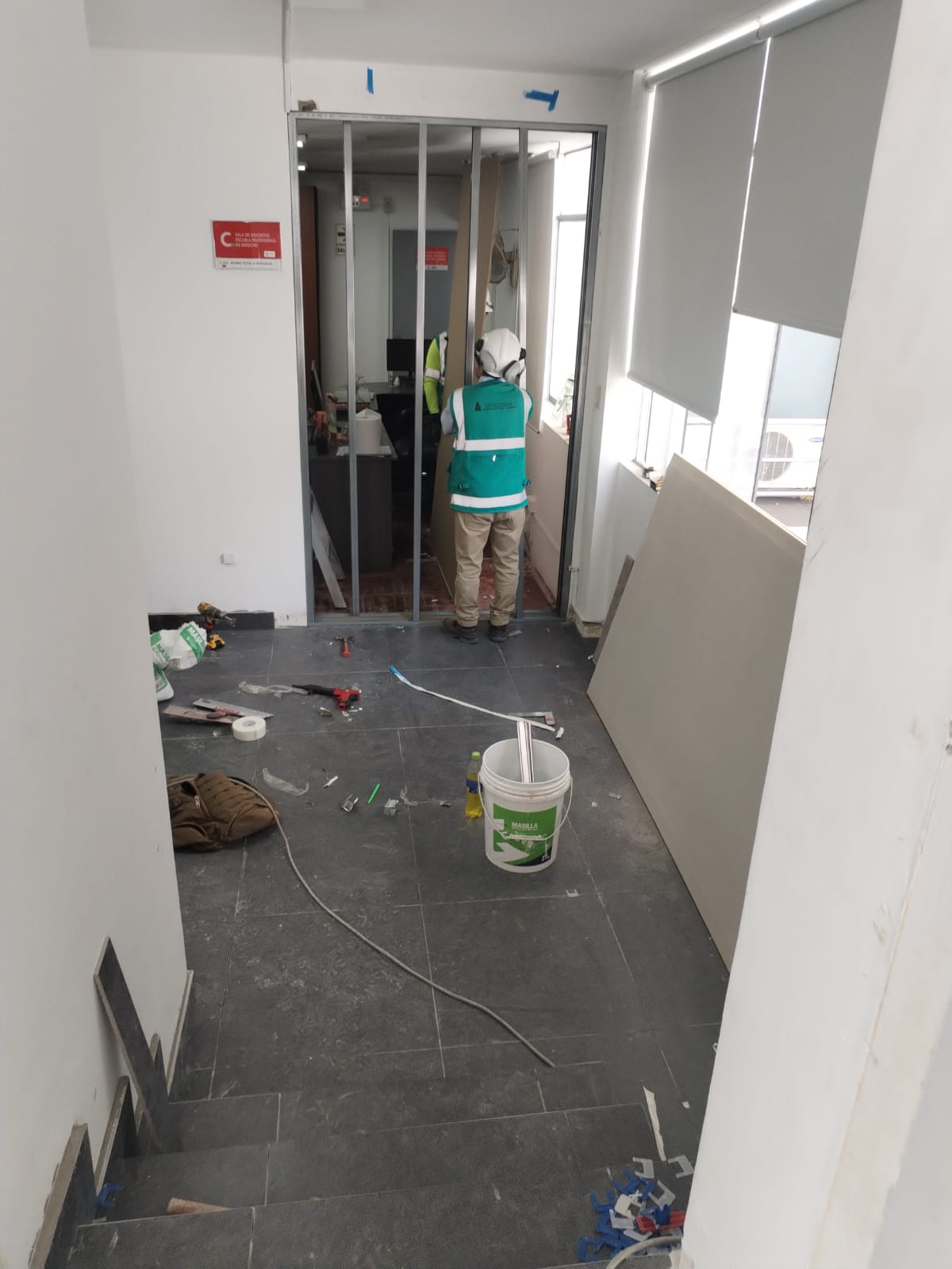 Instalación de estructura metálica para drywall